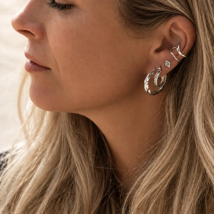 My Unique Style Braided oorringen - 925 zilver