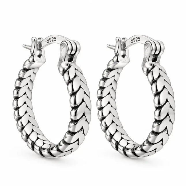 My Unique Style Braided oorringen - 925 zilver