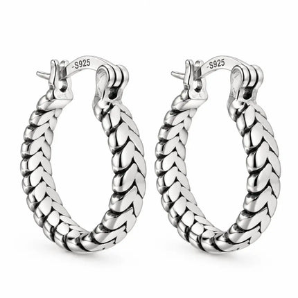 My Unique Style Braided oorringen - 925 zilver