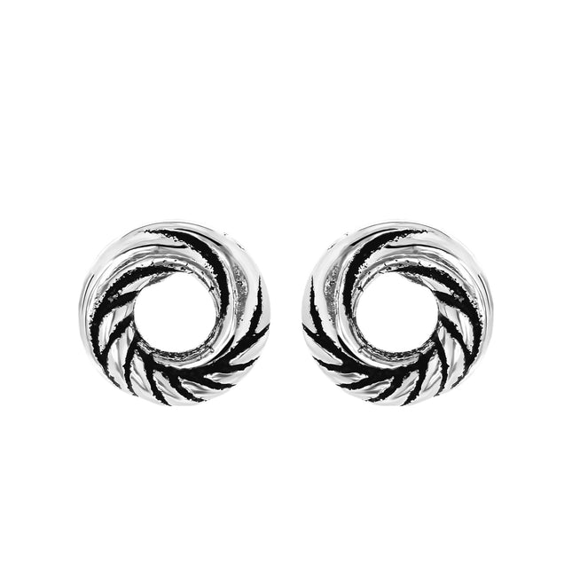 My Unique Style Cirkel oorknopjes Luna - 925 zilver