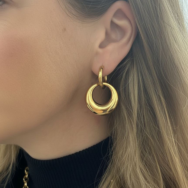My Unique Style Curve Link oorbellen - goud