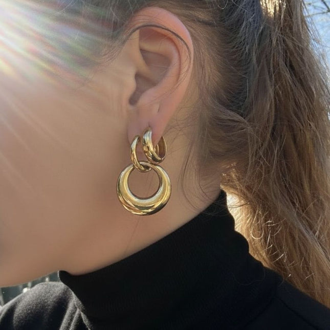 My Unique Style Curve Link oorbellen - goud