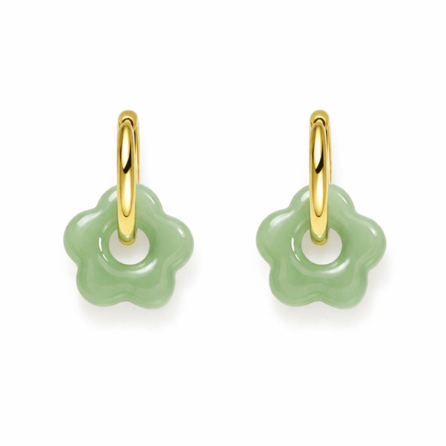 My Unique Style Daisy Green oorbellen - goud