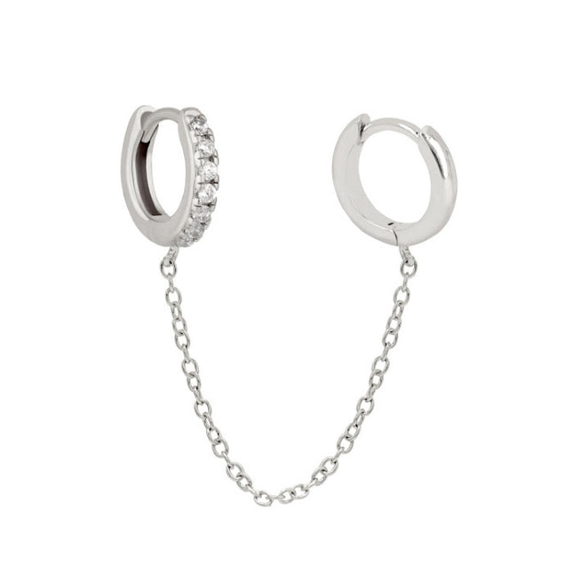 My Unique Style Double hoop earring - 925 zilver