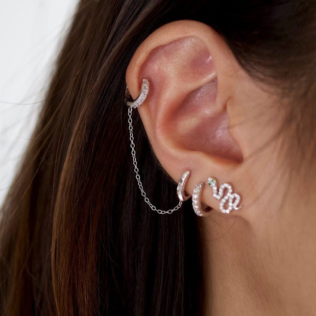 My Unique Style Double hoop earring - 925 zilver
