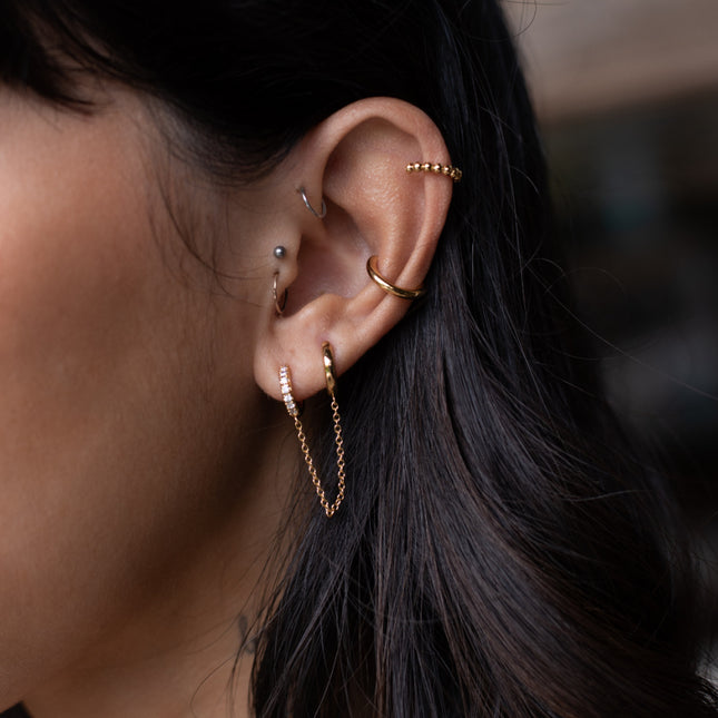 My Unique Style Double hoop earring - goldplated