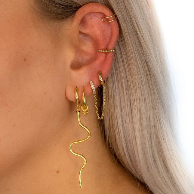 My Unique Style Double hoop earring - goldplated