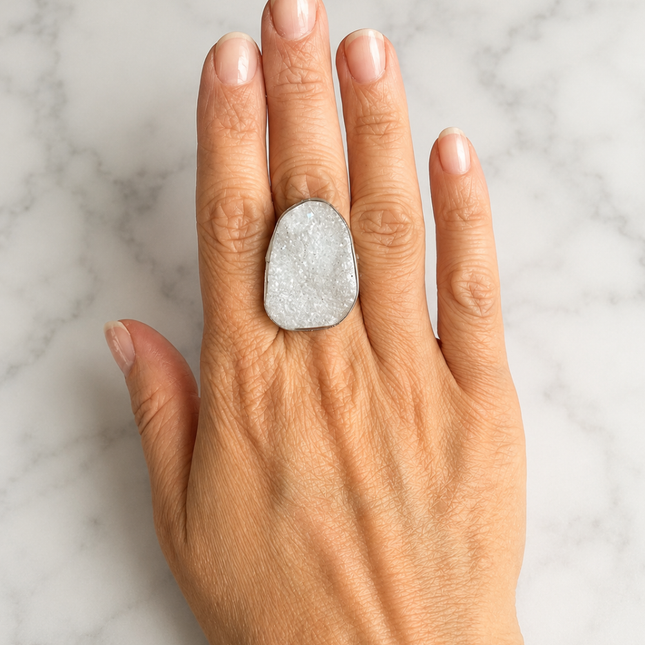 My Unique Style Druzy ring zilver