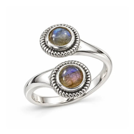 My Unique Style Duet ring labradoriet - 925 zilver