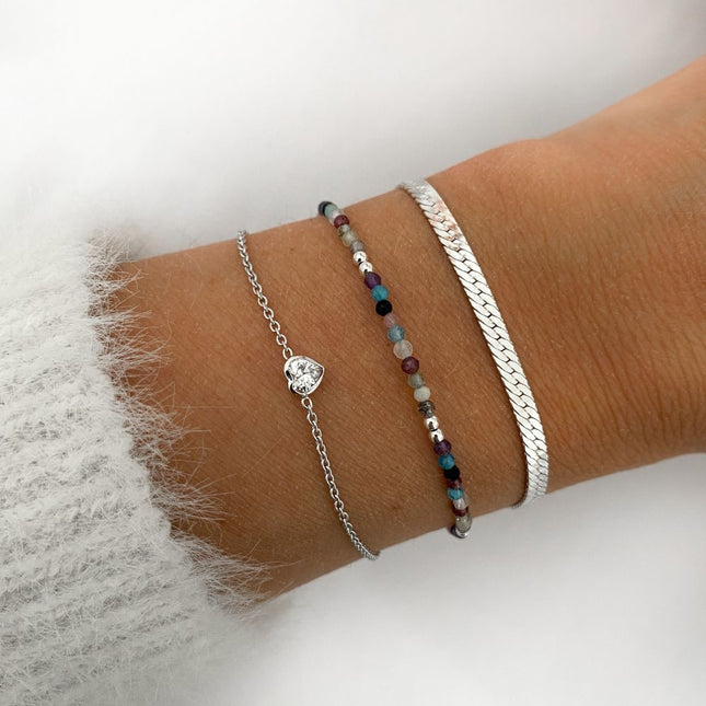 My Unique Style Flat snake bracelet - 925 zilver