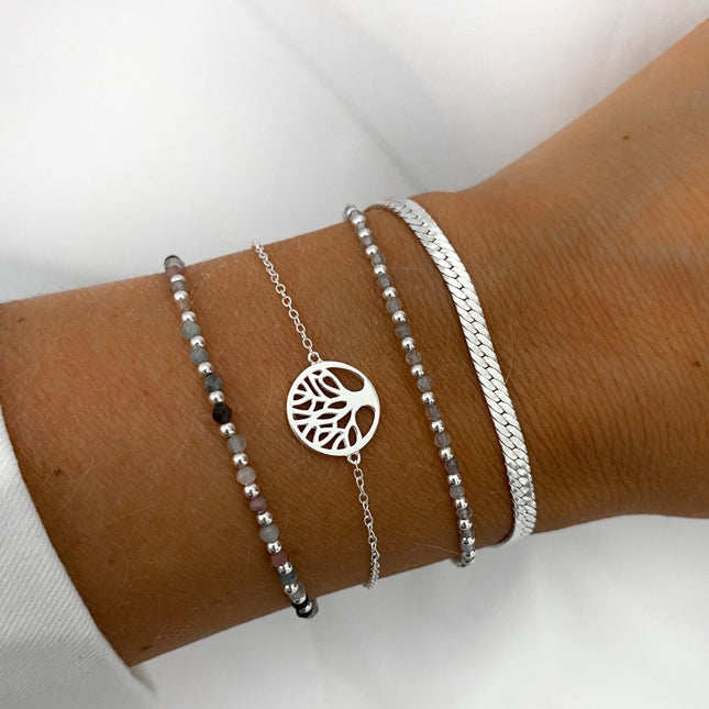 My Unique Style Flat snake bracelet - 925 zilver