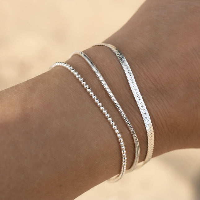 My Unique Style Flat snake bracelet - 925 zilver