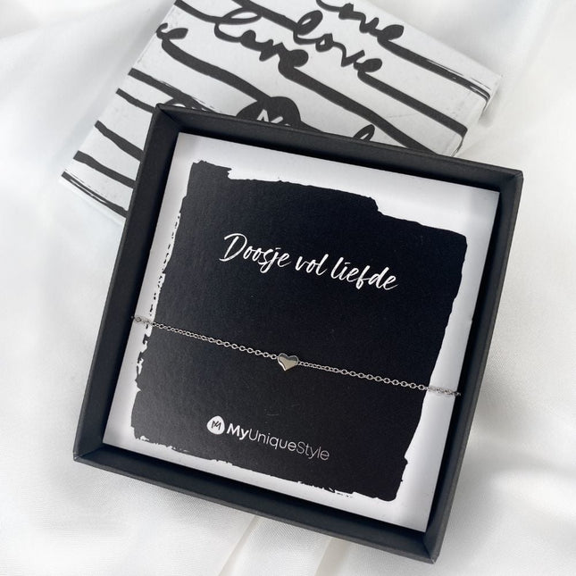 My Unique Style Giftbox hartjes armband - 925 zilver