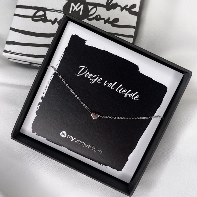 My Unique Style Giftbox ketting met klein hartje - 925 zilver