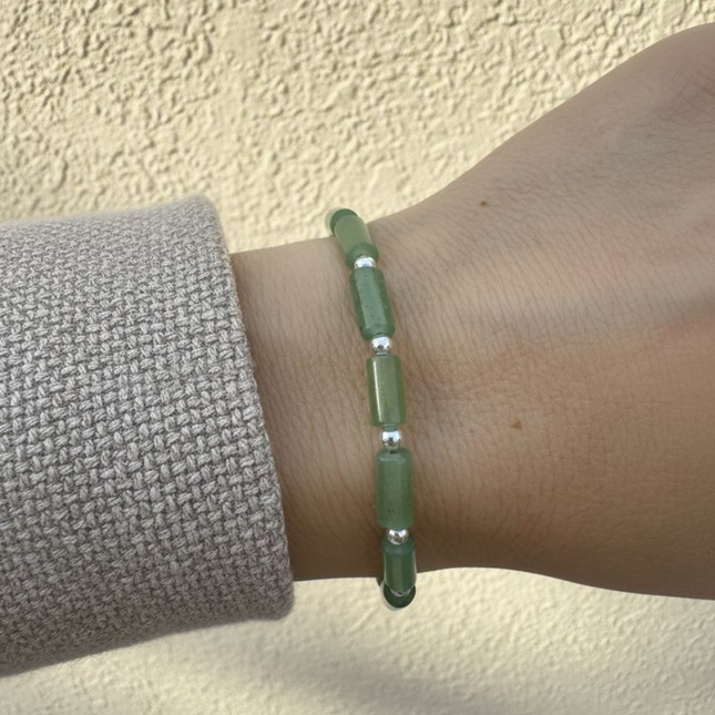 My Unique Style Green Quartz Flow armband - 925 zilver