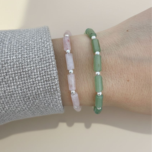 My Unique Style Green Quartz Flow armband - 925 zilver