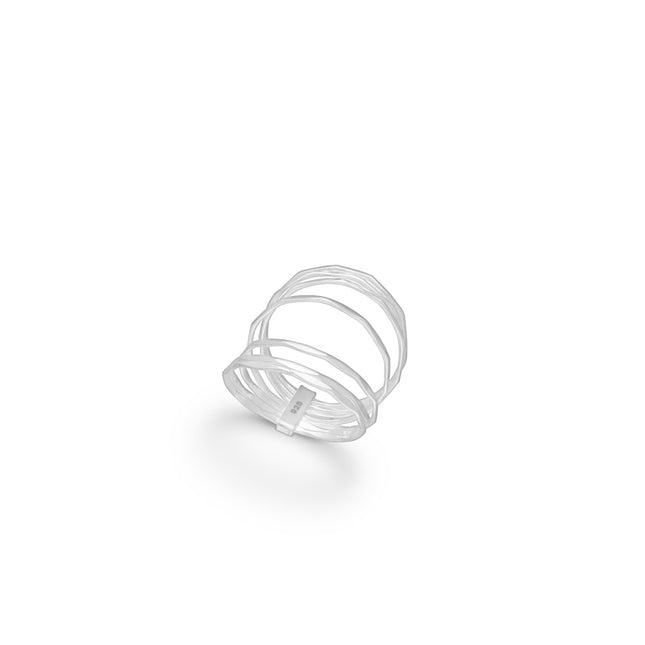 My Unique Style Hammered Line ring - 925 zilver