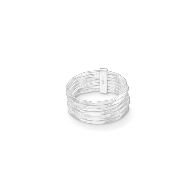 My Unique Style Hammered Line ring - 925 zilver