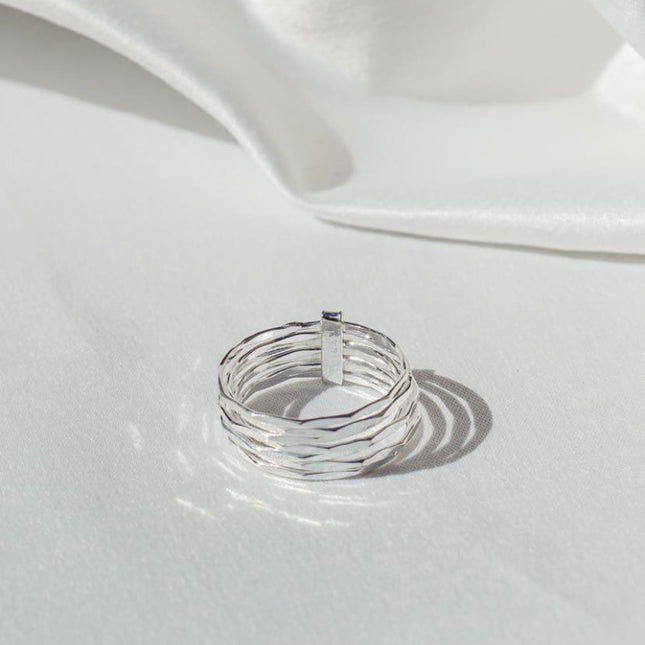 My Unique Style Hammered Line ring - 925 zilver