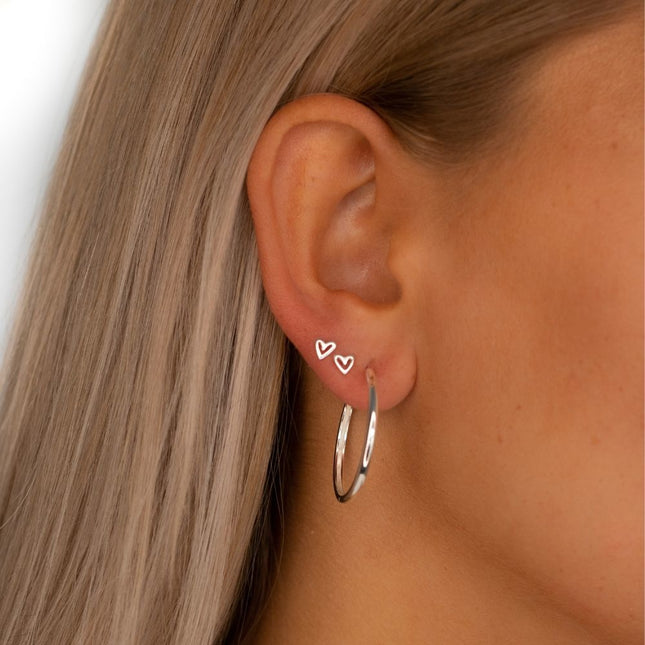 My Unique Style Hartjes oorknopjes - 925 zilver