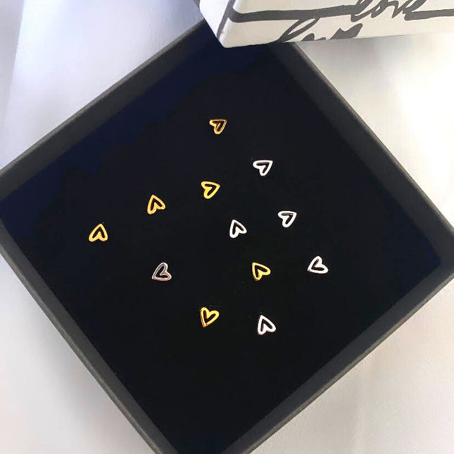 My Unique Style Hartjes oorknopjes - goldplated