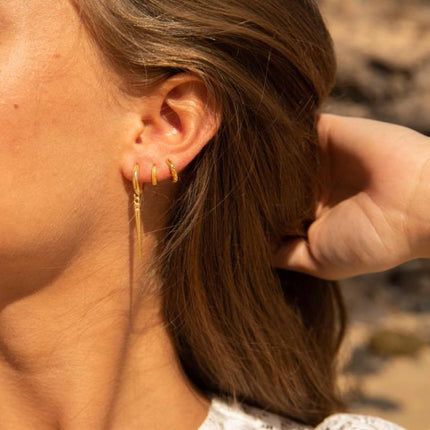 My Unique Style Hugging hoops Aliah 9mm - goldplated