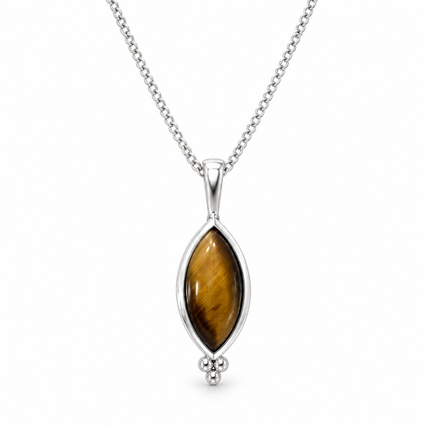 My Unique Style Iris Tijgeroog ketting - 925 zilver