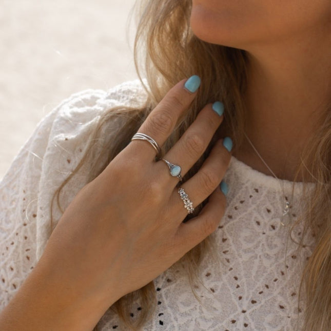 My Unique Style Isla Larimar ring - 925 zilver