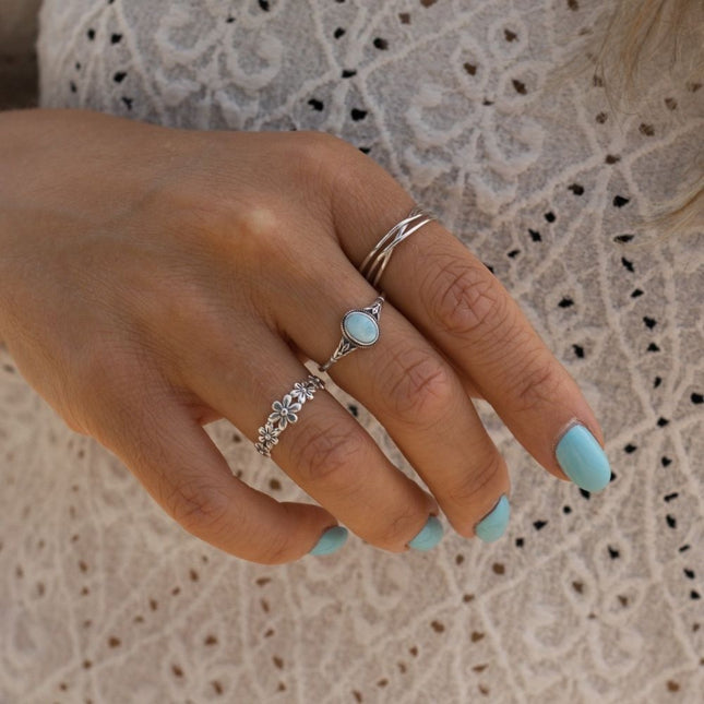 My Unique Style Isla Larimar ring - 925 zilver