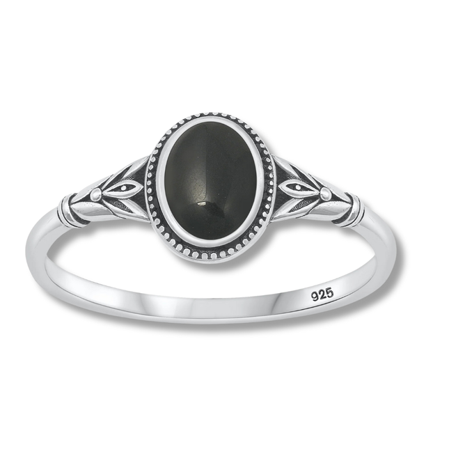 My Unique Style Isla Onyx ring - 925 zilver