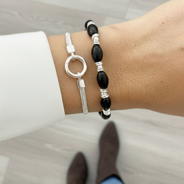 My Unique Style Juna Onyx armband - 925 zilver