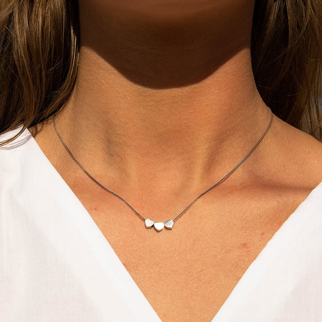My Unique Style Ketting little hearts - 925 zilver