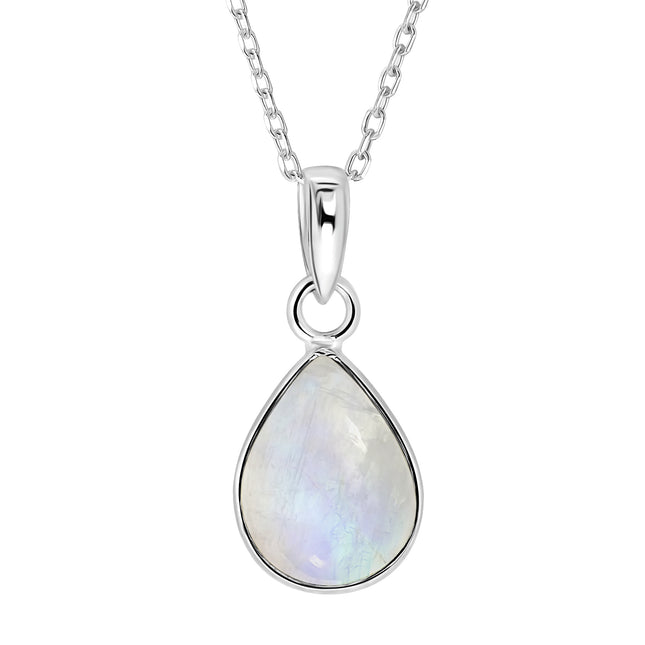 My Unique Style Ketting Moonstone drop - zilver
