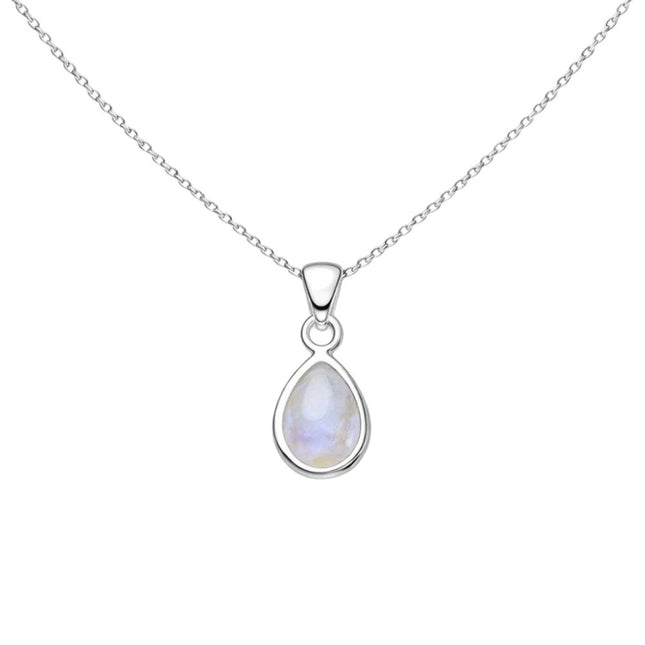 My Unique Style Ketting moonstone teardrop - 925 zilver