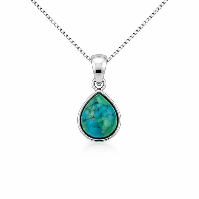My Unique Style Ketting Turquoise Drop - 925 zilver