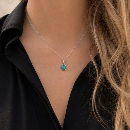 My Unique Style Ketting Turquoise Drop - 925 zilver
