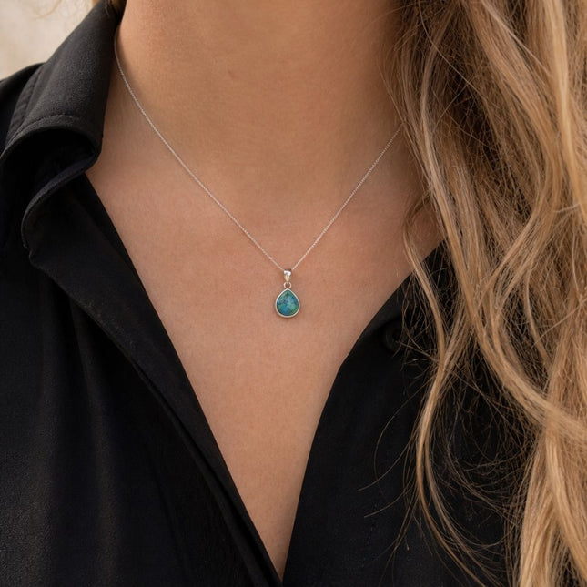 My Unique Style Ketting Turquoise Drop - 925 zilver