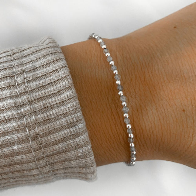 My Unique Style Labradoriet edelsteen armband Sophie - 925 zilver