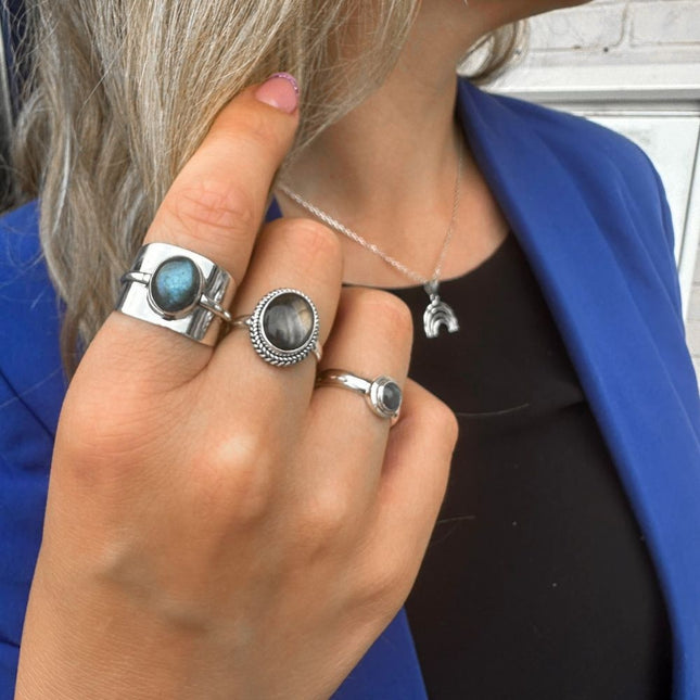My Unique Style Labradoriet ring Elysia - 925 zilver