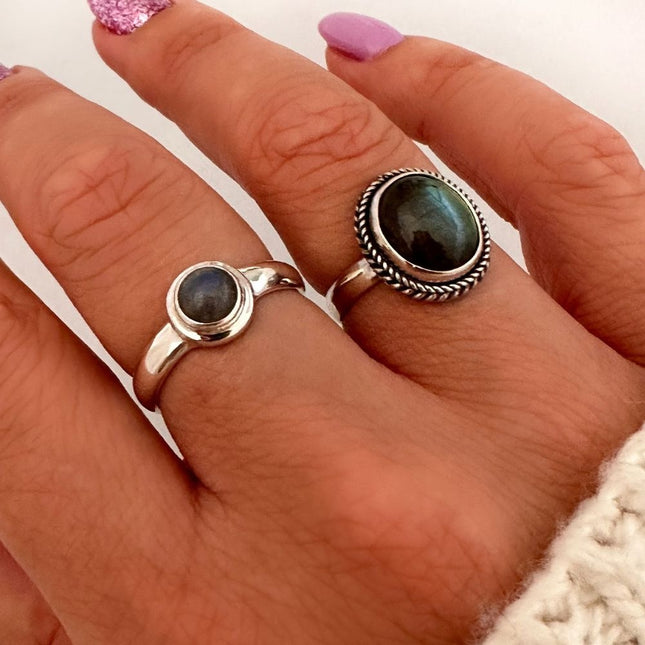 My Unique Style Labradoriet ring Elysia - 925 zilver