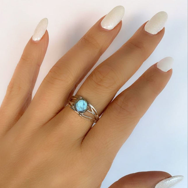 My Unique Style Labradorite ring Mila - 925 zilver