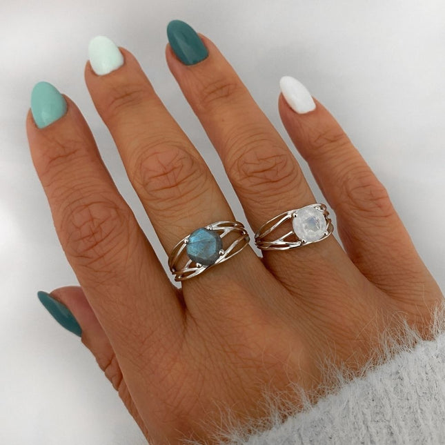 My Unique Style Labradorite ring Mila - 925 zilver