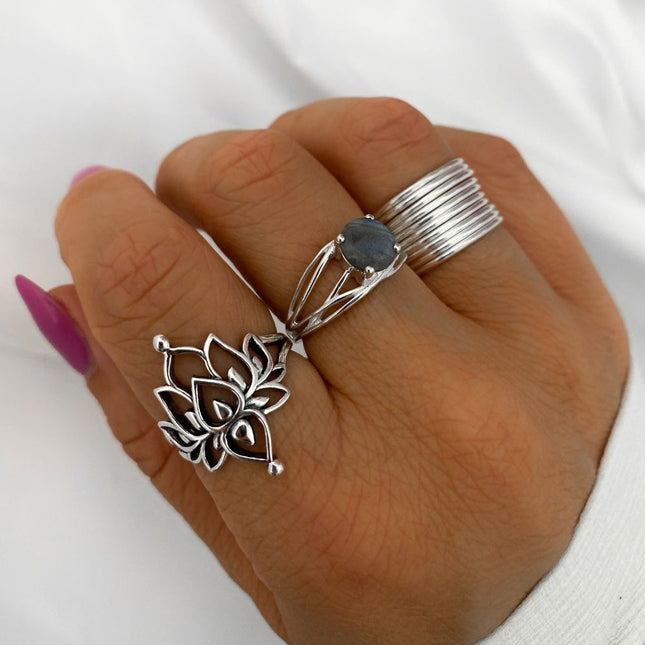 My Unique Style Labradorite ring Mila - 925 zilver