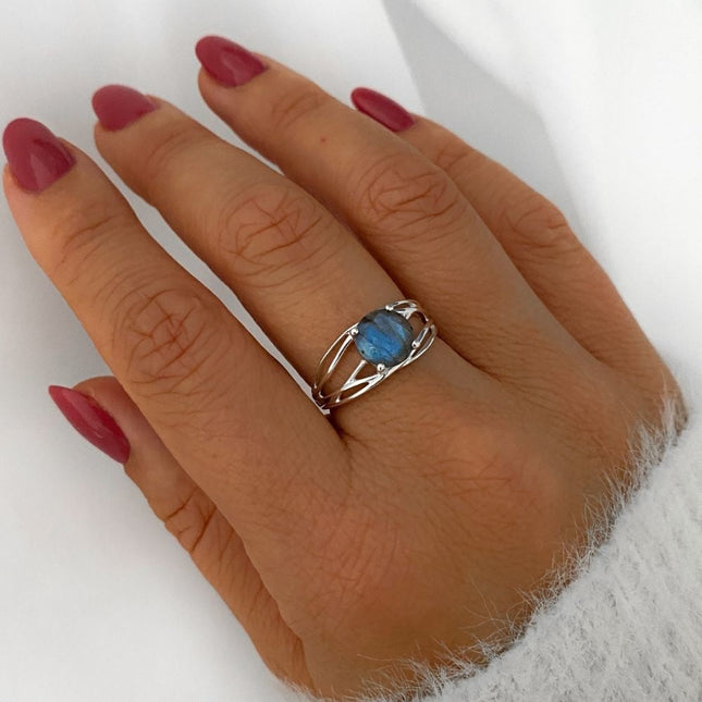 My Unique Style Labradorite ring Mila - 925 zilver