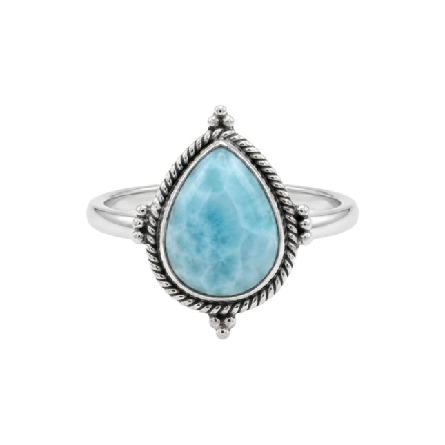 My Unique Style Larimar Drop ring - 925 zilver