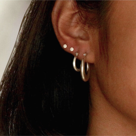 My Unique Style Little disc studs - 925 zilver