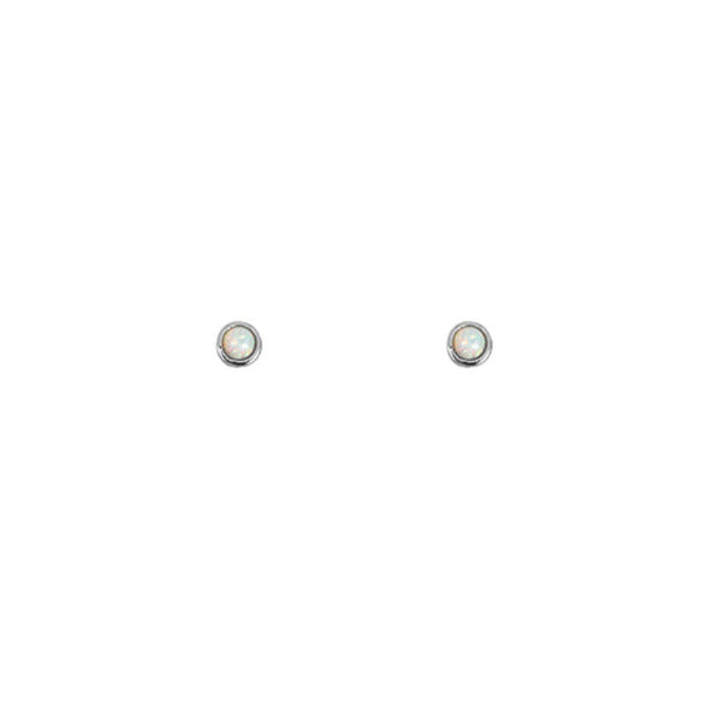 My Unique Style Little opal studs - 925 zilver