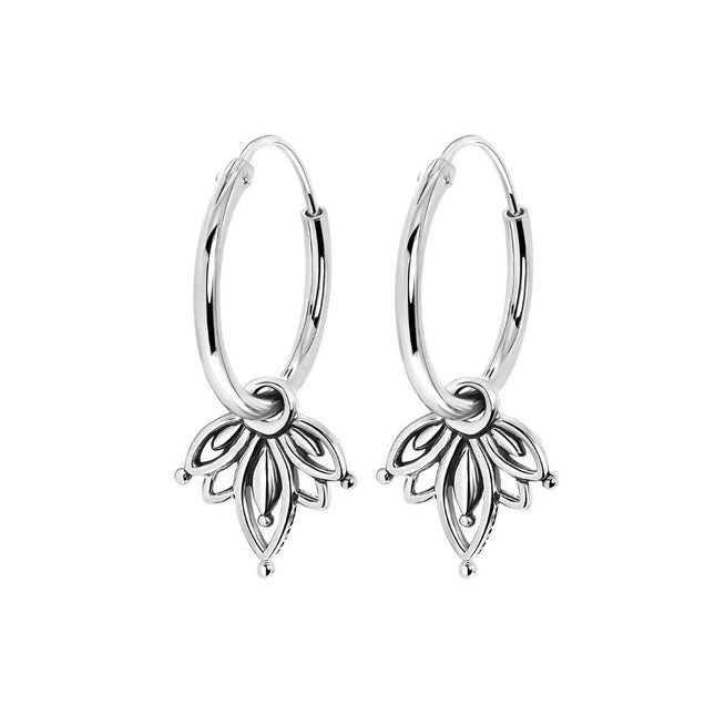 My Unique Style Lotus oorringen - 925 zilver