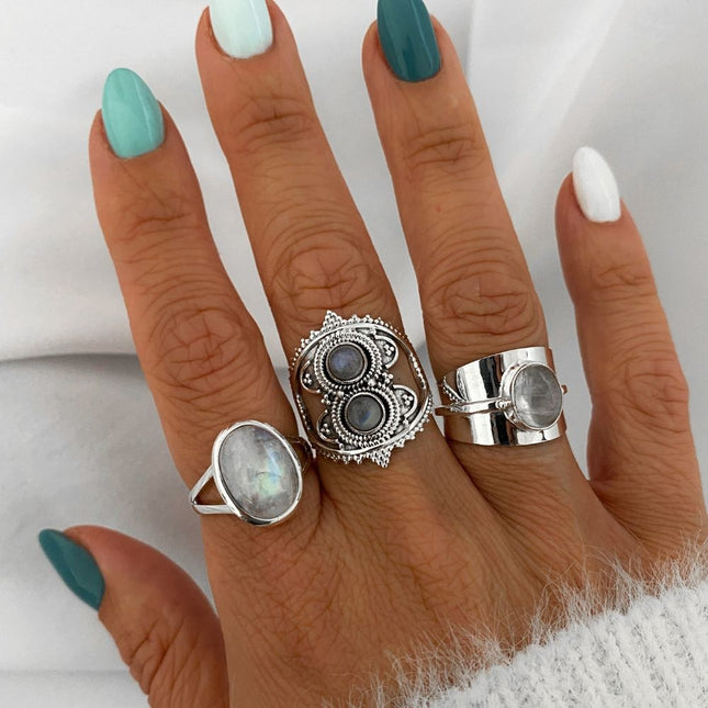 My Unique Style Maansteen ring Bonita - 925 zilver