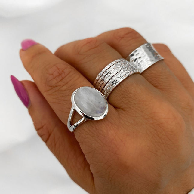 My Unique Style Maansteen ring Bonita - 925 zilver